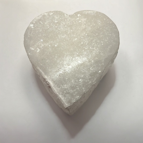Selenite Crystal Heart Candle Holder - Picture 3 of 6